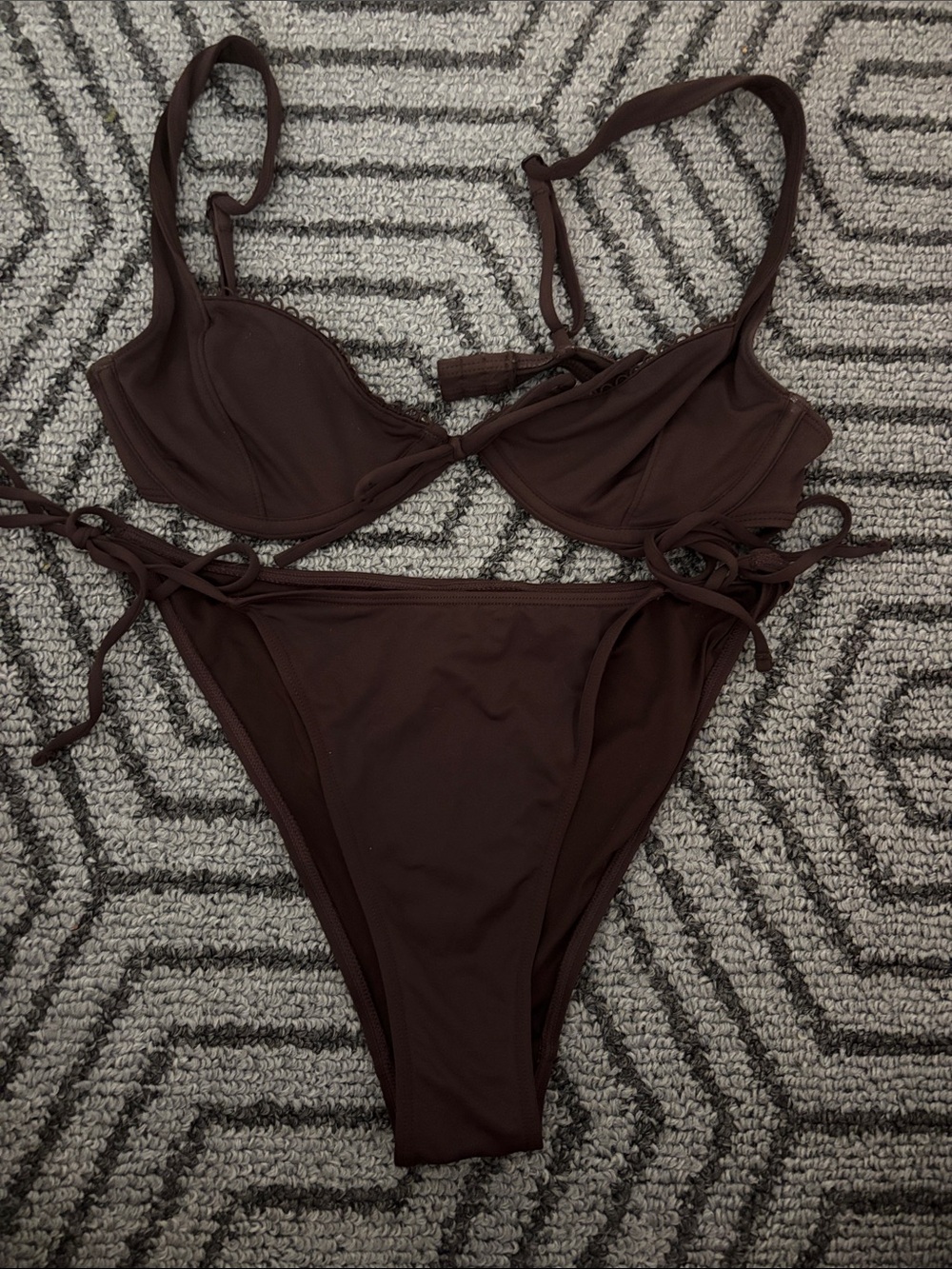 Garage Brown Tie-Side Two-Piece Bikini